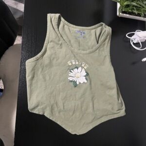 green Hurley shirt cropped size medium